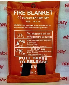FIRE BLANKET Fiberglass Hero Emergency Home Retardant Prepared 39''x39'',1mx1m - Picture 1 of 1