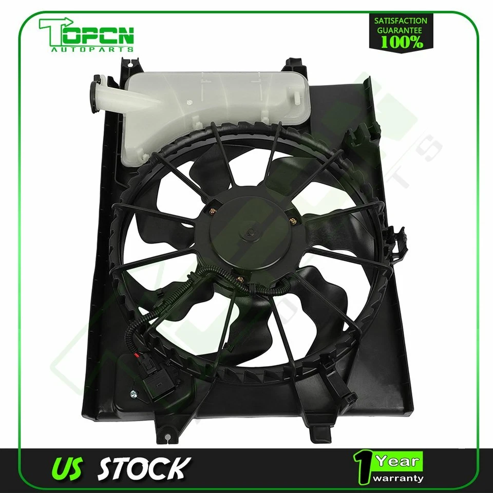 Radiator Cooling Fan Assembly For 2012 2013 2014 2015 2016 2017-2019 Kia Soul Foto 1 de 4
