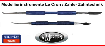 MERTEN Modellierinstrument Zahle + Le Cron Zahntechnik Edelstahl mit Aluminium-Griff