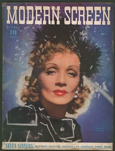 Modern Screen Magazine November 1940 Marlene Dietrich~Cary Grant~1940s Hollywood - Picture 1 of 6