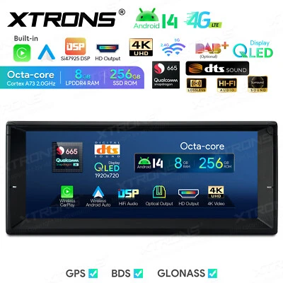 XTRONS QLED 10,25" Android 14 Autoradio 8G+256GB DTS 4K GPS DSP für BMW E39 E38 - Bild 1 von 4