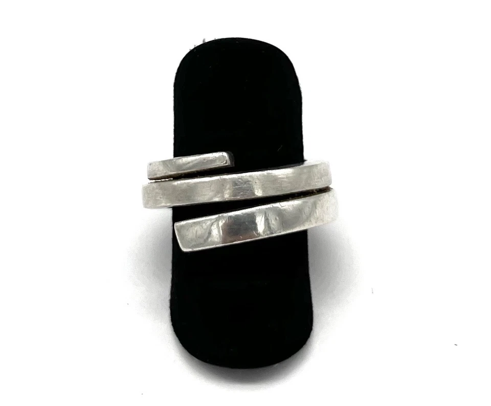 925/- Silberring, Bandring, Muster, Pierre Cardin, Gr. 53, 10 mm breit - Bild 1 von 4