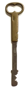 UNIQUE ORIGINAL LARGE ANTIQUE 5" FANCY BIT RETRACTING SKELETON KEY - Picture 1 of 4