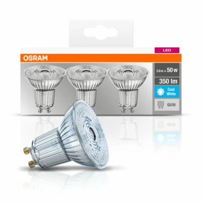 Osram Base 3er-Pack GU10 LED Spot 4.3W 350Lm neutralweiss - Bild 1 von 4
