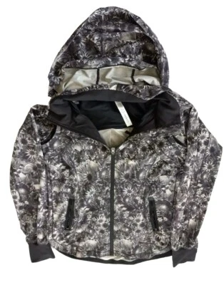 Chaqueta de yoga floral elástica ventilada cremallera completa convertible Lululemon para mujer 4 Foto 1 de 4