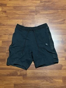 Nike Men Activewear Shorts Small Black Sweats Sportswear Club Swoosh Logo - Picture 1 of 5