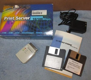 Vtg Ethernet PRINT SERVER 10/100Mbps Computer Accessory J0483 - Picture 1 of 11