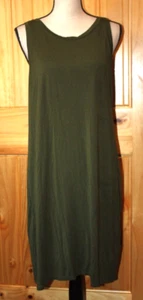 Abito donna verde senza maniche elasticizzato morbido Daily Ritual taglia large - Foto 1 di 3