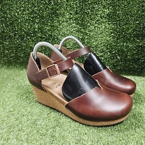 Birkenstock Papillio Mary braune Leder Keilsandalen Damengröße 9 schmal - Bild 1 von 11
