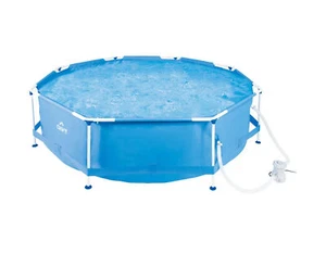 CRIVIT Metal-Frame-Pool, Ø 300 x H 76 cm, inkl. Filterpumpe max. 4.383 Liter - Bild 1 von 5