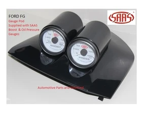 FG FORD Gauge Pod & 2 SAAS Gauges Oil Press , Boost Including Oil Adaptor Plate - Picture 1 of 1