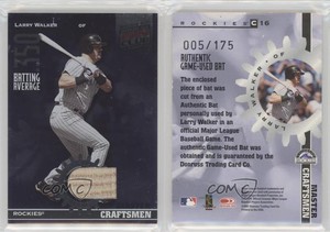 2002 Donruss Best of Fan Club Master Craftsmen Game-Used Bat Larry Walker HOF