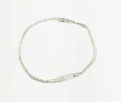BRACCIALE A FASCIA ZIRCONATA IN ARGENTO 925 RODIATO IN ORO BIANCO 18 KT - Immagine 1 di 2