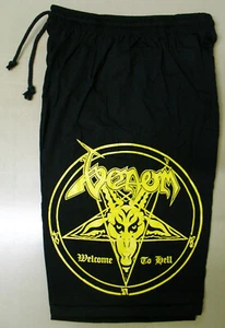 Pantalones Cortos de Algodón Venom Welcome To Hell Banda de Metal Negro Talla Gratis ¡Nuevos! - Imagen 1 de 1