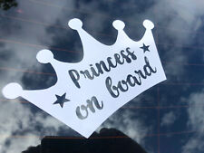 BABY ON BOARD princess girl car vinyl decal cute window sticker capsule seat