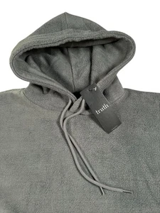 TRUTH Fleece Sweatshirt Hoodie Herren Gr. M grau weich Baggy Fronttasche Neu mit Etikett - Bild 1 von 9