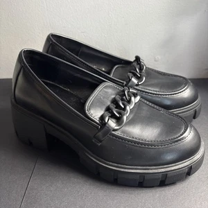 Torrid Black Chain Loafer Size 10 - Foto 1 di 5