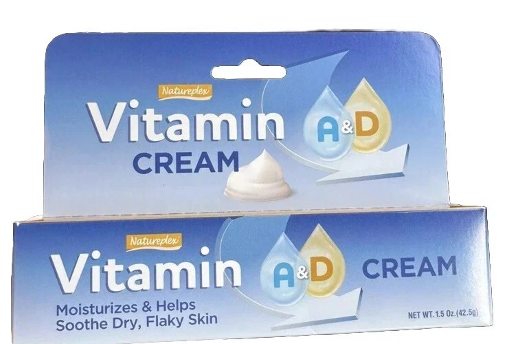 Creme NATUREPLEX Vitamina A&D hidrata pele escamosa e seca 1,5 oz EUA VALIDADE 28/01 - Imagem 1 de 1