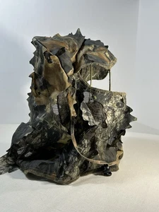 Mesh Leafed Mossy Oak Break Up Underbrush Camo Hood Warm Weather Hunting Mask - Picture 1 of 7