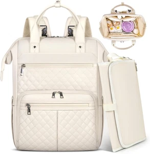 RAINSMORE Zaino Fasciatoio Grande Mamma Multifunzione con Bianco  - Foto 1 di 7