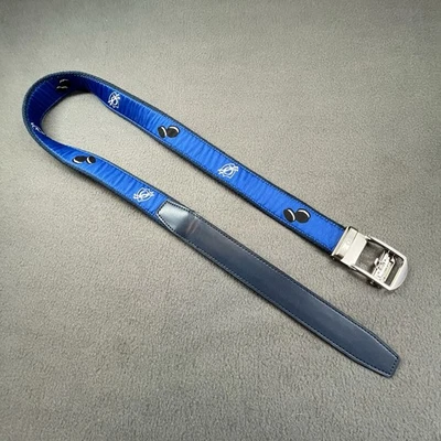 Cinturón de cinta de cuero de lona Nexbelt trinquete hierros de golf Oreos azul corte a 35 Foto 1 de 4