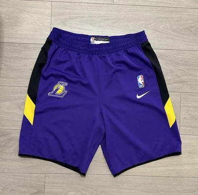 Lakers Team Issued Size 2XL Warmup Practice Pro Cut Jersey Shorts  - Image 1 of 4