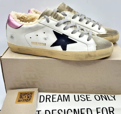 Golden Goose Women's Superstar White/Ice/Black/Pink Sherling Sneakers EU37 US7 - Image 1 of 4