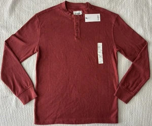 NWT Goodfellow Mens Small Waffle Henley Shirt Long Sleeve New S - Bild 1 von 10