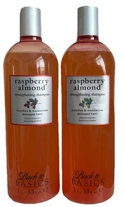 Back To Basics Raspberry Almond Strengthening Shampoo 33oz Each Lot Of 2 - Picture 1 of 2