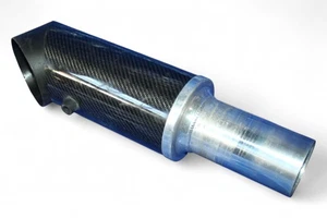 Entrada universal de fibra de carbono de 3 pulgadas con apertura de filtro de aire de 4 pulgadas - Imagen 1 de 8