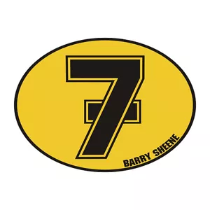 Sticker plastifié BARRY SHEENE NUMBER 7 Suzuki - 8cm x 11cm - Imagen 1 de 1