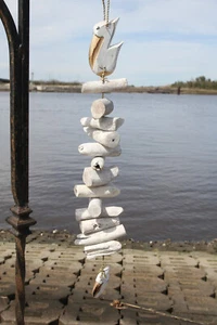 PELICAN Hanging Mobile made from driftwood Rustic Beach Decor Ships Free! G-103 - Picture 1 of 5