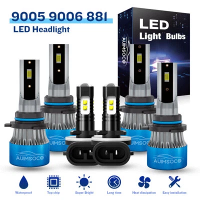 LED Headlight Fog Light Kit High Low Beam Bulbs For Cadillac Eldorado 1992-2002 - Image 1 of 4