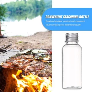 Öl- und Gewürzflasche transparent nachfüllbar für Camping - Bild 1 von 7