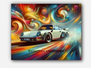 Porsche 959 1980 Picture abstract Art splashes of paint #3 Reprint - Picture 1 of 3