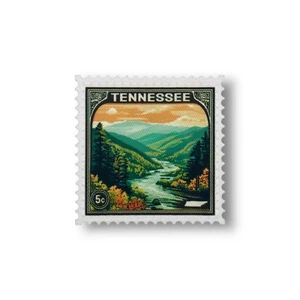  State Postage Stamp Patch | Tennessee - Picture 1 of 3