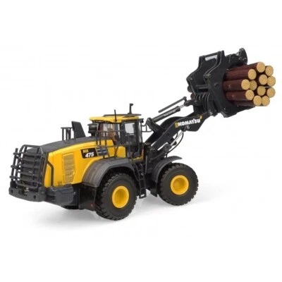 Komatsu WA475-10 Wheel Loader Log Forks Universal Hobbies 1:50 Scale #UH8165 New - Image 1 of 4