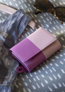 Women's Premium Two Tone Leather Tri-fold Purse RFID Blocking Ladies Wallet - Picture 1 of 6