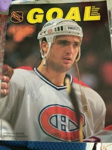 Stephane Richer Signed GOAL Magazine MONTREAL Canadians - Picture 1 of 2