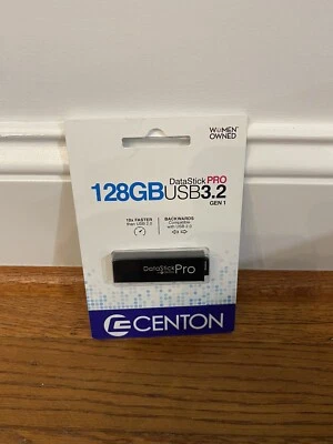 Centon DataStick Pro USB 3.0 Flash Drive, 128GB, Black, S1-U3P6-128G New - Image 1 of 2