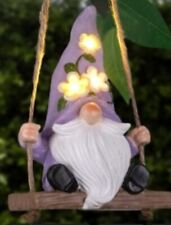 Solar Gonk Swing Tree Hanger Gnome Decorative Garden Patio LED Light Ornament