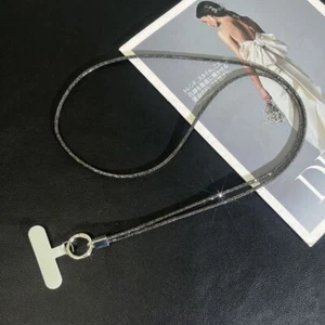 Bright Rhinestone Phone Lanyard Bling Bling Hanging Cord Phone Accessories - Photo 1 sur 24