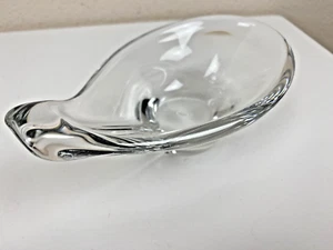 Daum France Curvilinear Crystal Clear Art Bowl 7" Table Sculpture Signed/Etched - Picture 1 of 15