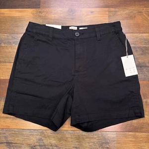 A New Day Chino Stretch Shorts Womens 4 Black 5 Inch Inseam New - Picture 1 of 6