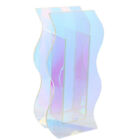 Clear Acrylic Flower Vase Irregular Wave Decor for Home Wedding