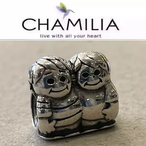 New Chamilia Sterling Silver Brothers Charm GE-17 Retired - Picture 1 of 5