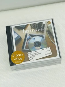 C8009E HP DVD+R Media 16X 4.7 GB 5-Pack 2002 Hewlett Packard Standard Jewel Case - Picture 1 of 4