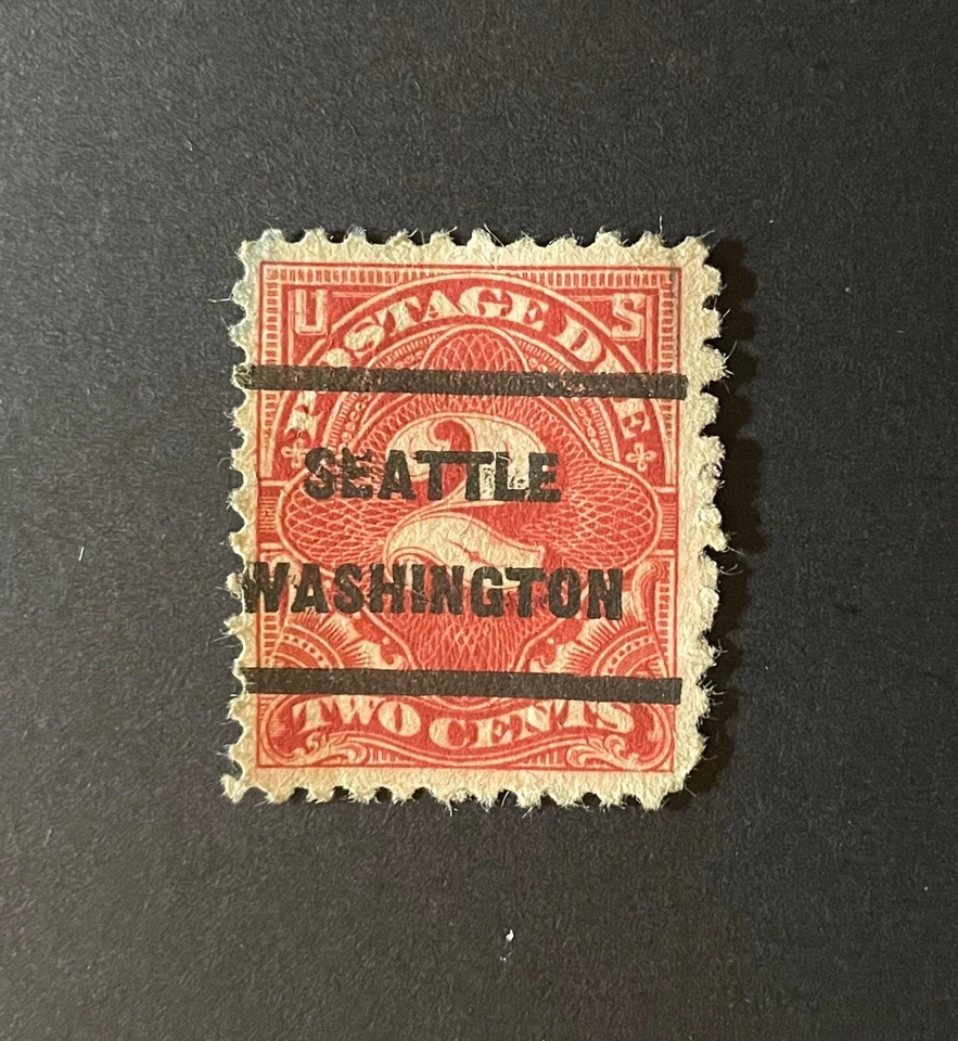 Seattle, Washington Type 236 Precancel - 2 cents Postage Due U.S. #J62  - WA - Image 1 of 1