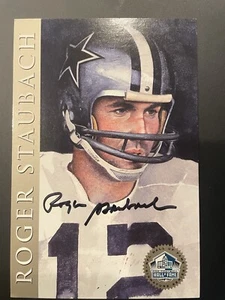 Roger Staubach Firmado 1998 Salón de la Fama Platino Signature Series 1533/2500 - Imagen 1 de 3