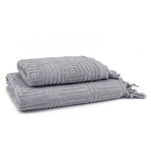 Troya 2 Pieces Bamboo Towel Set (1 Bath Towel, 1 Hand Towel)